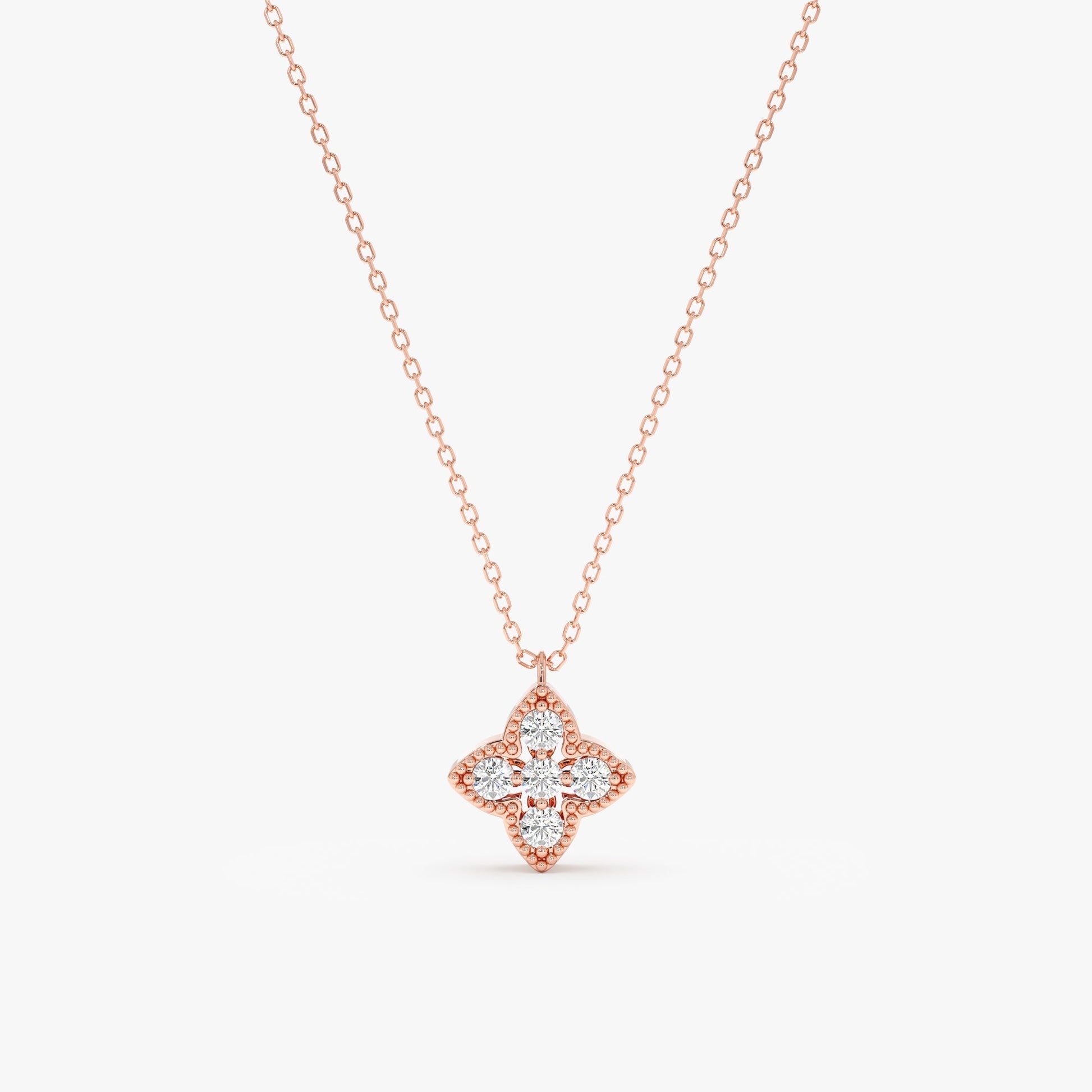 1.0 CT Round Bezel Solitaire Lab Grown Diamond Necklace