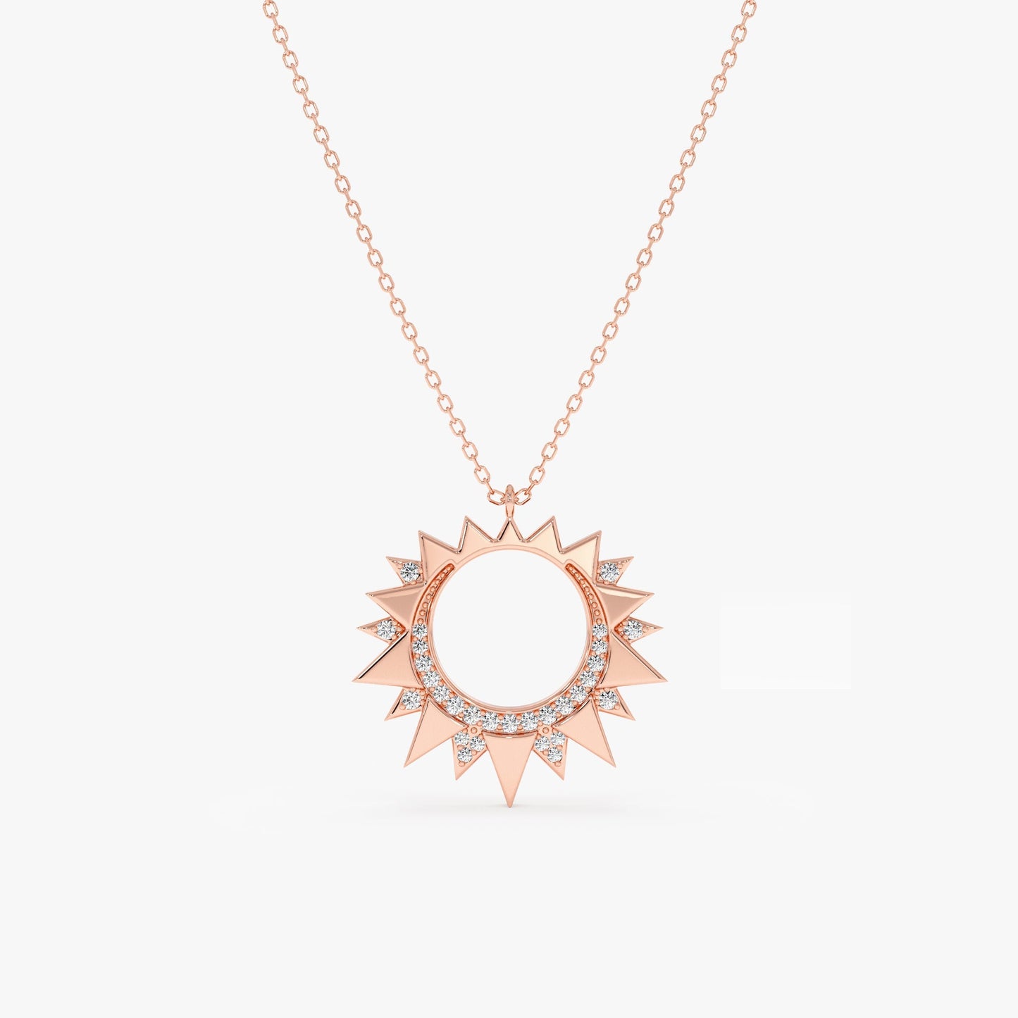 1.0 CT Round Bezel Solitaire Lab Grown Diamond Necklace