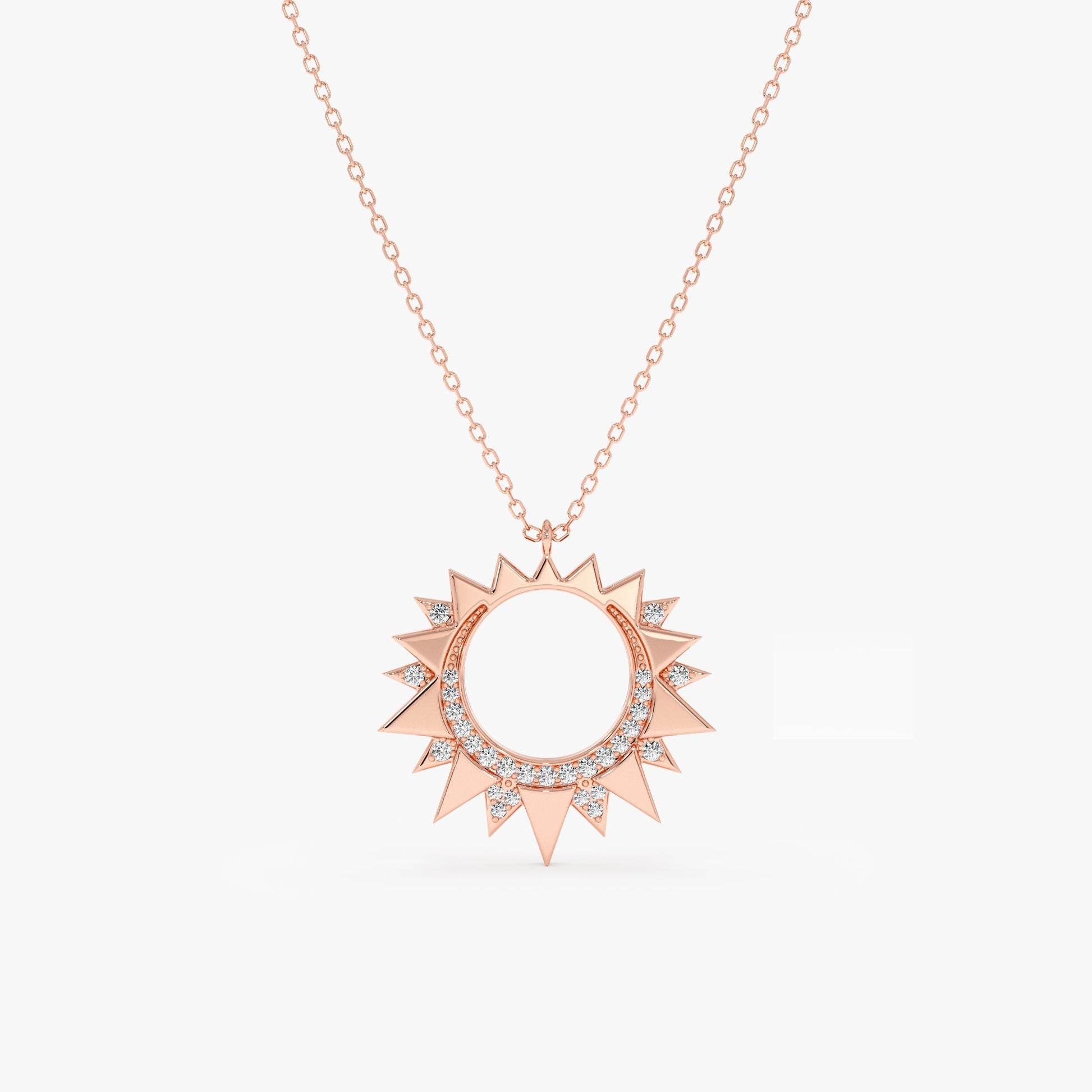 1.0 CT Round Bezel Solitaire Lab Grown Diamond Necklace