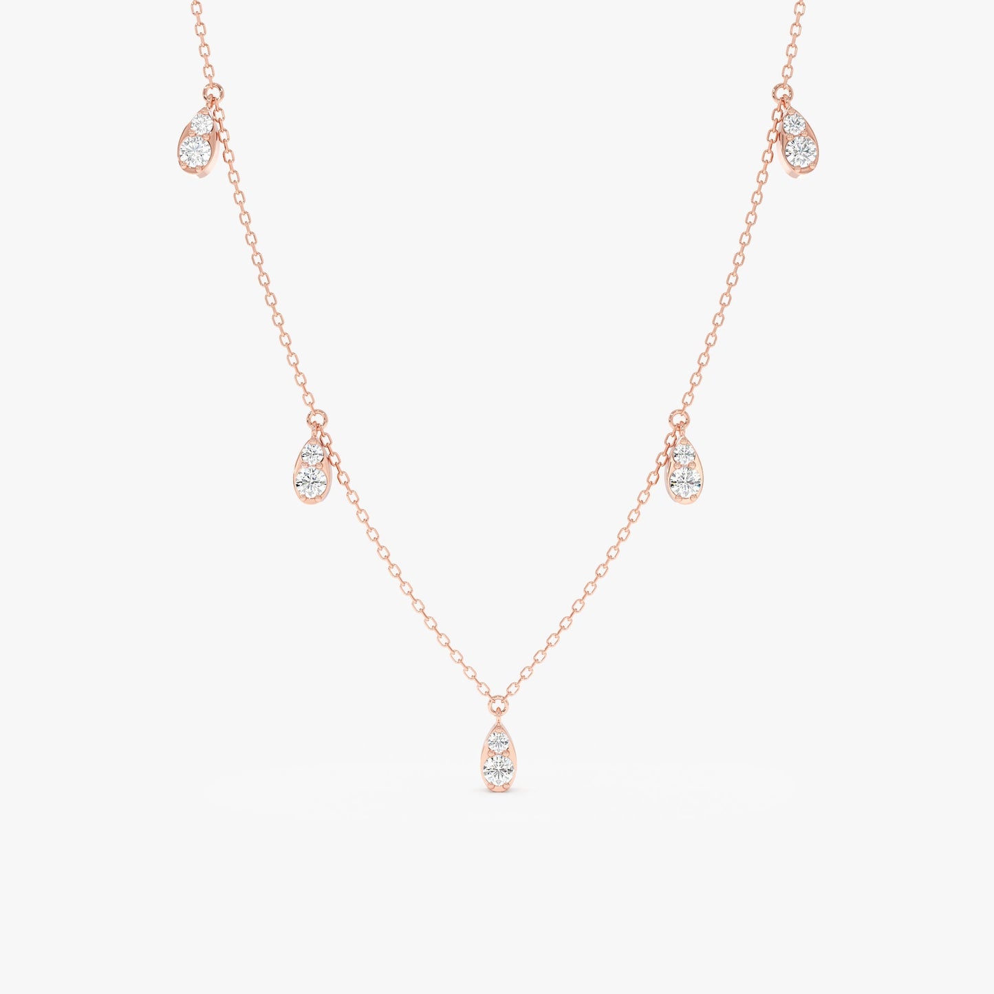 1.0 CT Round Bezel Solitaire Lab Grown Diamond Necklace
