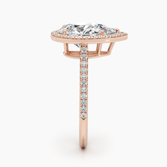 2.51 CT Pear Halo CVD F/VS  Diamond Engagement Ring 5