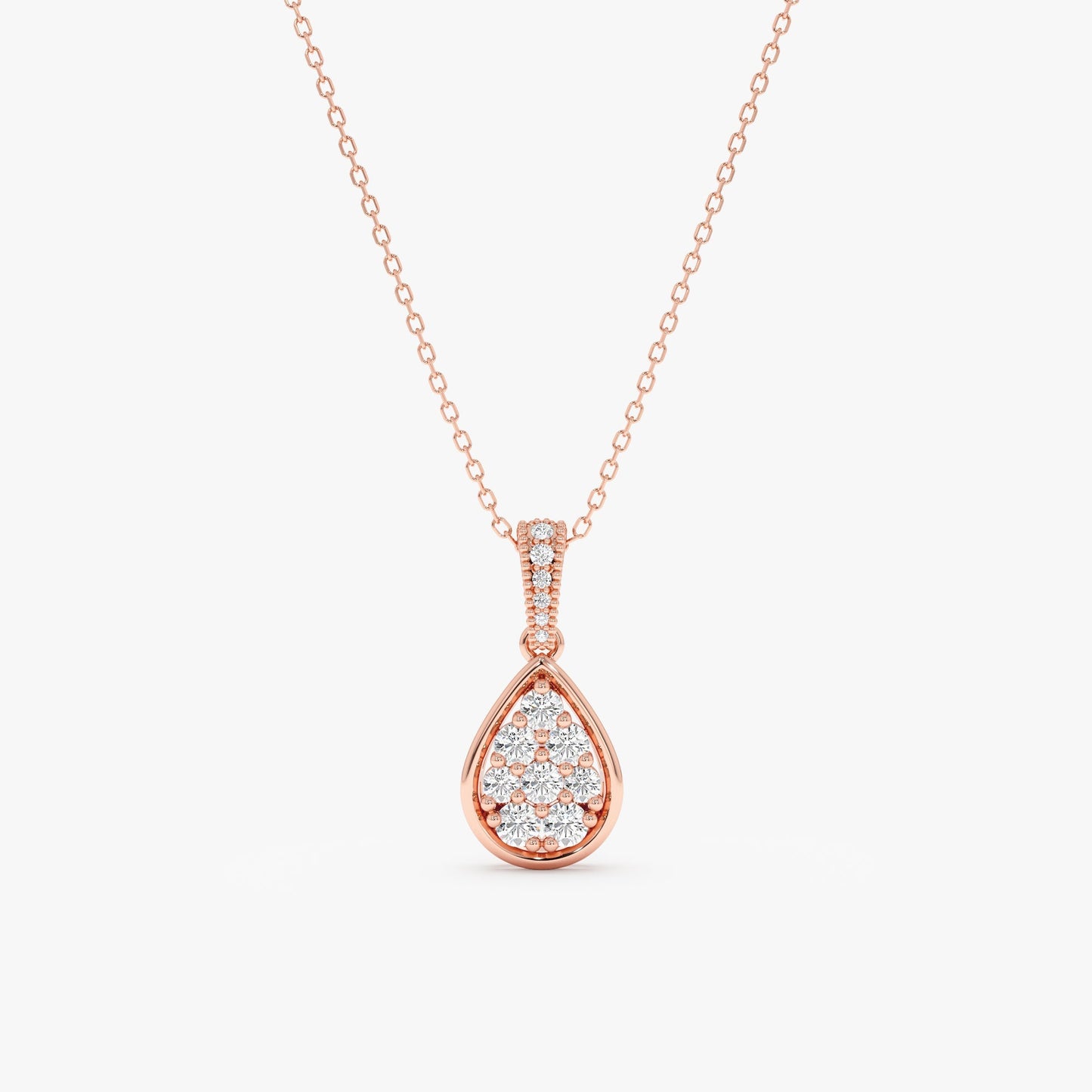 1.0 CT Round Bezel Solitaire Lab Grown Diamond Necklace