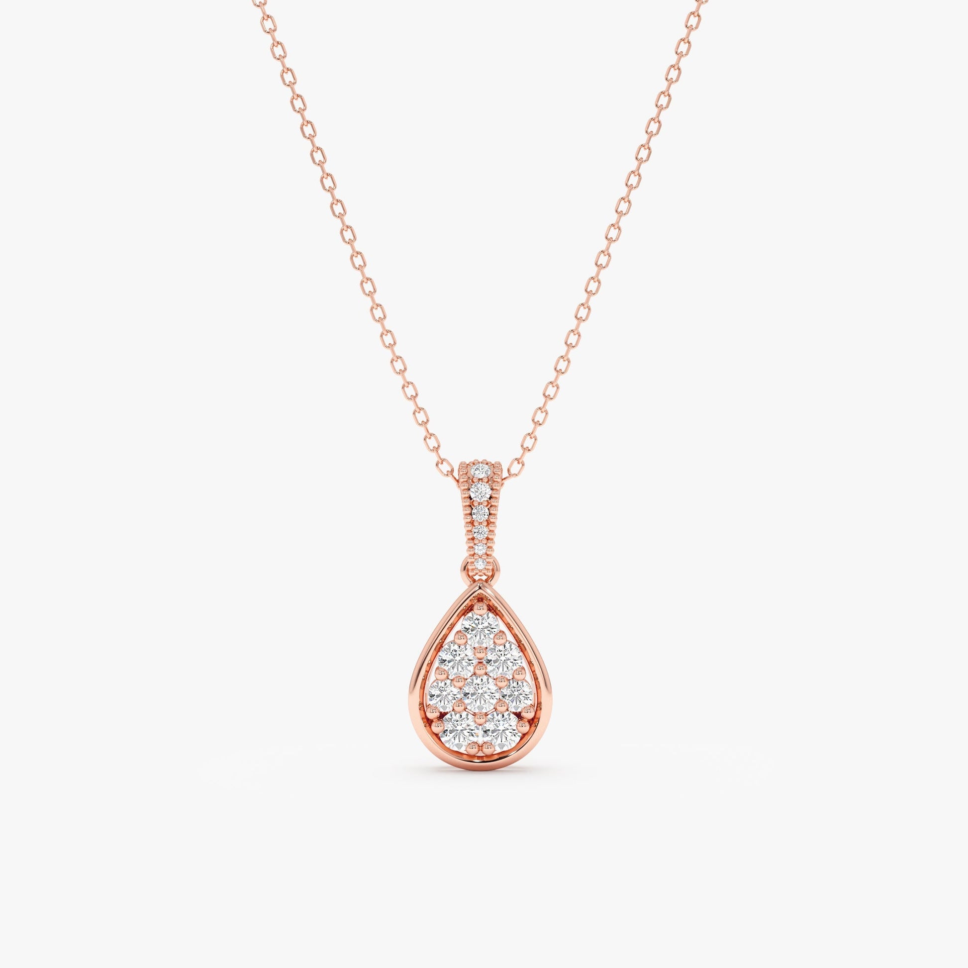 1.0 CT Round Bezel Solitaire Lab Grown Diamond Necklace
