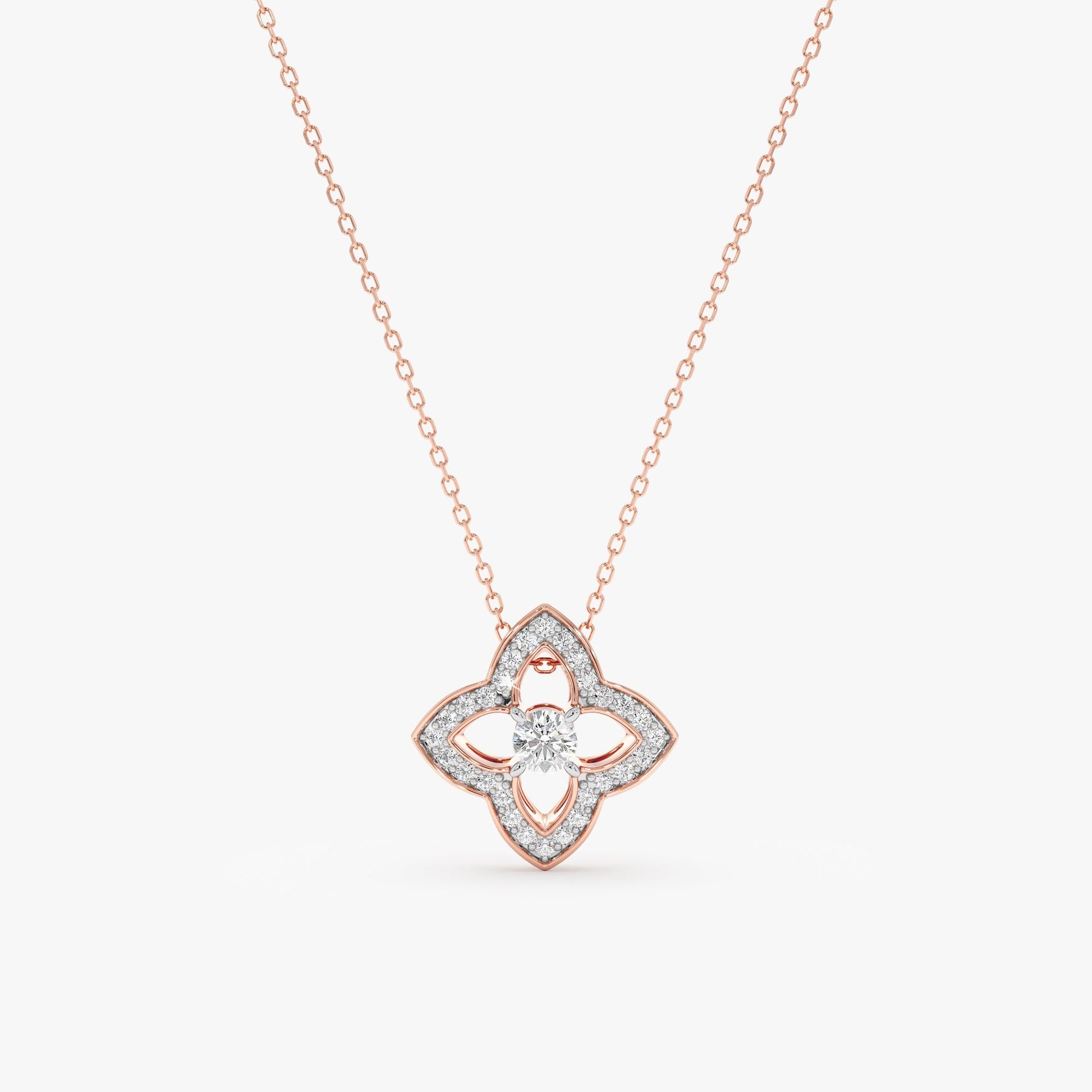 1.0 CT Round Bezel Solitaire Lab Grown Diamond Necklace