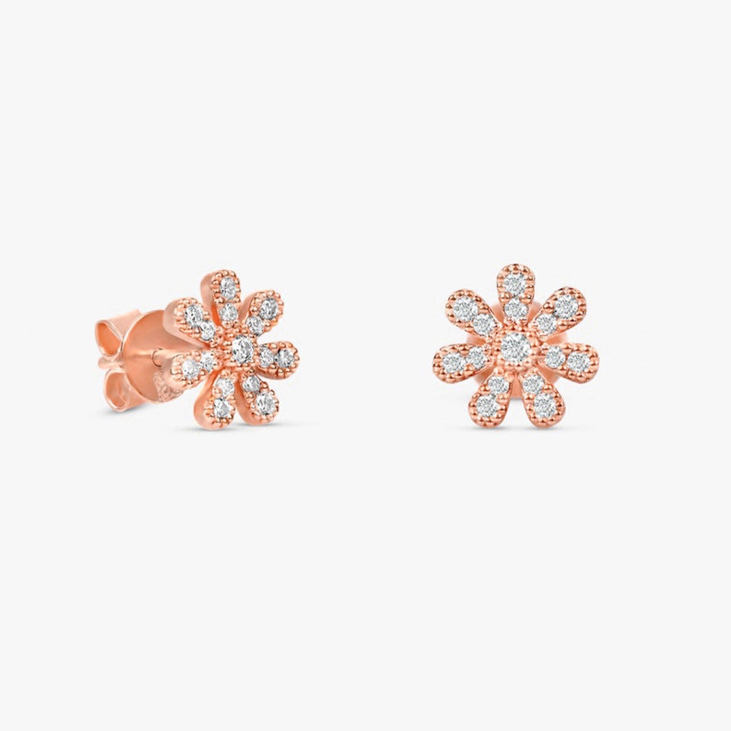 1.0 CT Round Bezel Solitaire Lab Grown Diamond Earrings