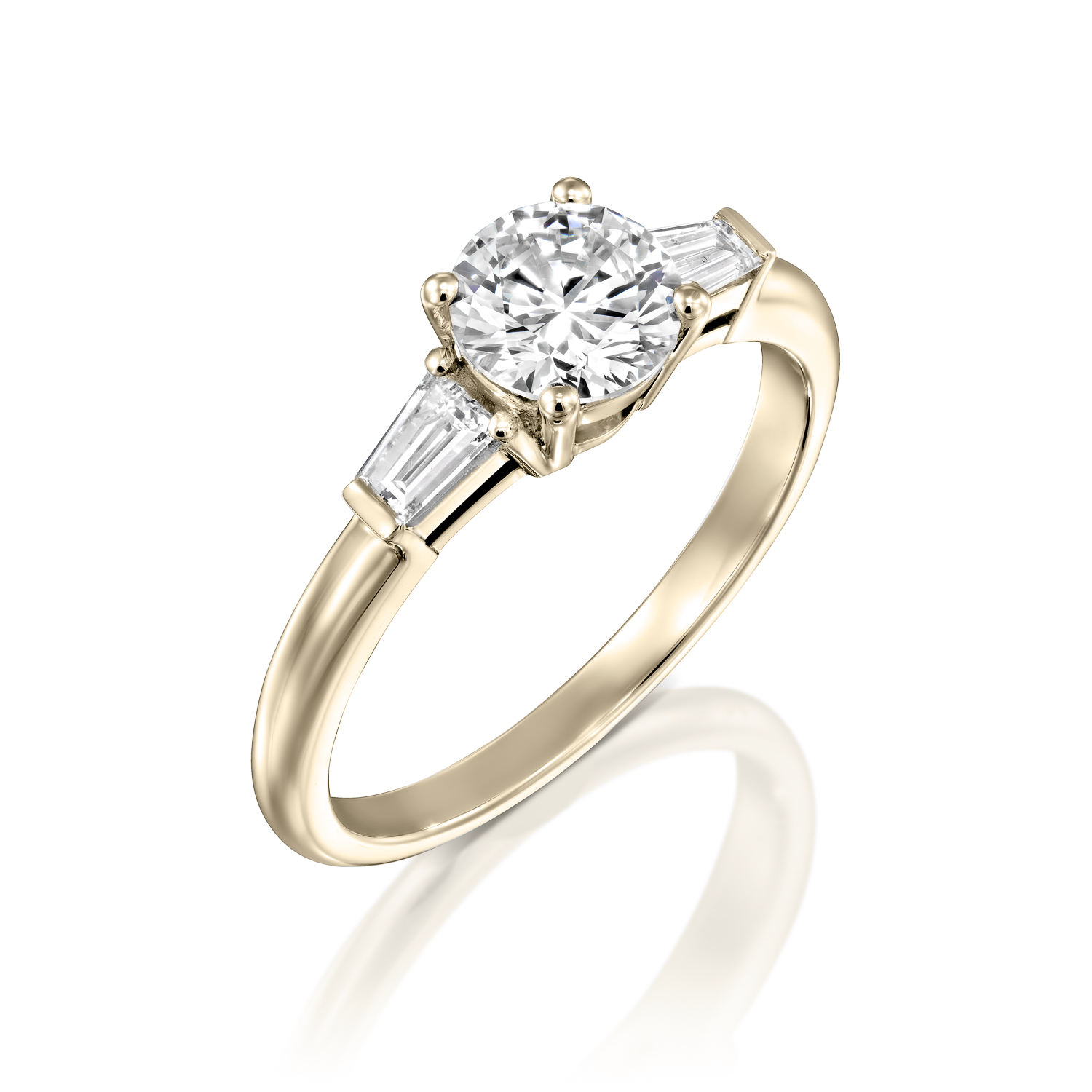 2 CT Round Three Stones Lab Grown Diamond Engagement Ring