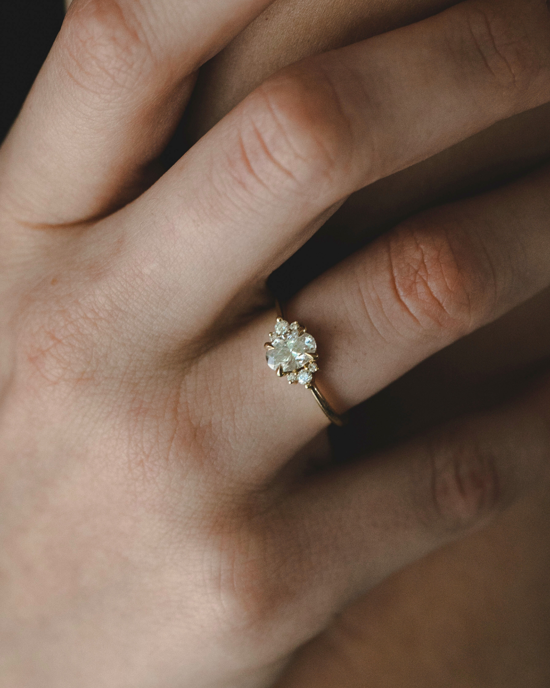 2 CT Round Three Stones Lab Grown Diamond Engagement Ring