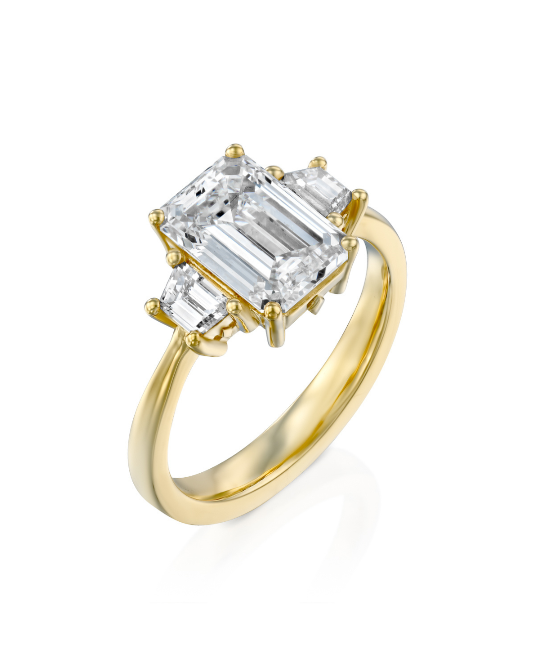 2 CT Round Three Stones Lab Grown Diamond Engagement Ring