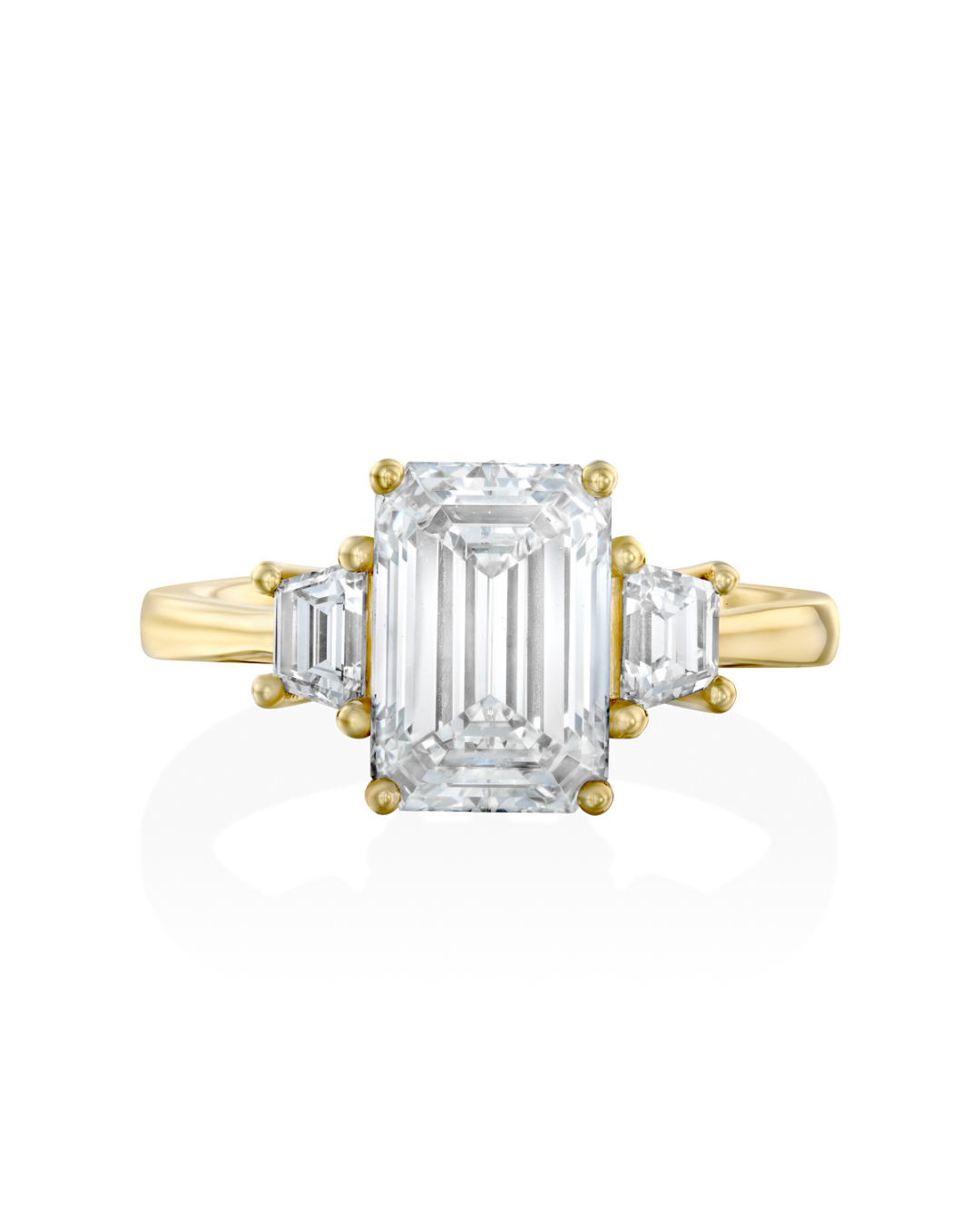 2 CT Round Three Stones Lab Grown Diamond Engagement Ring