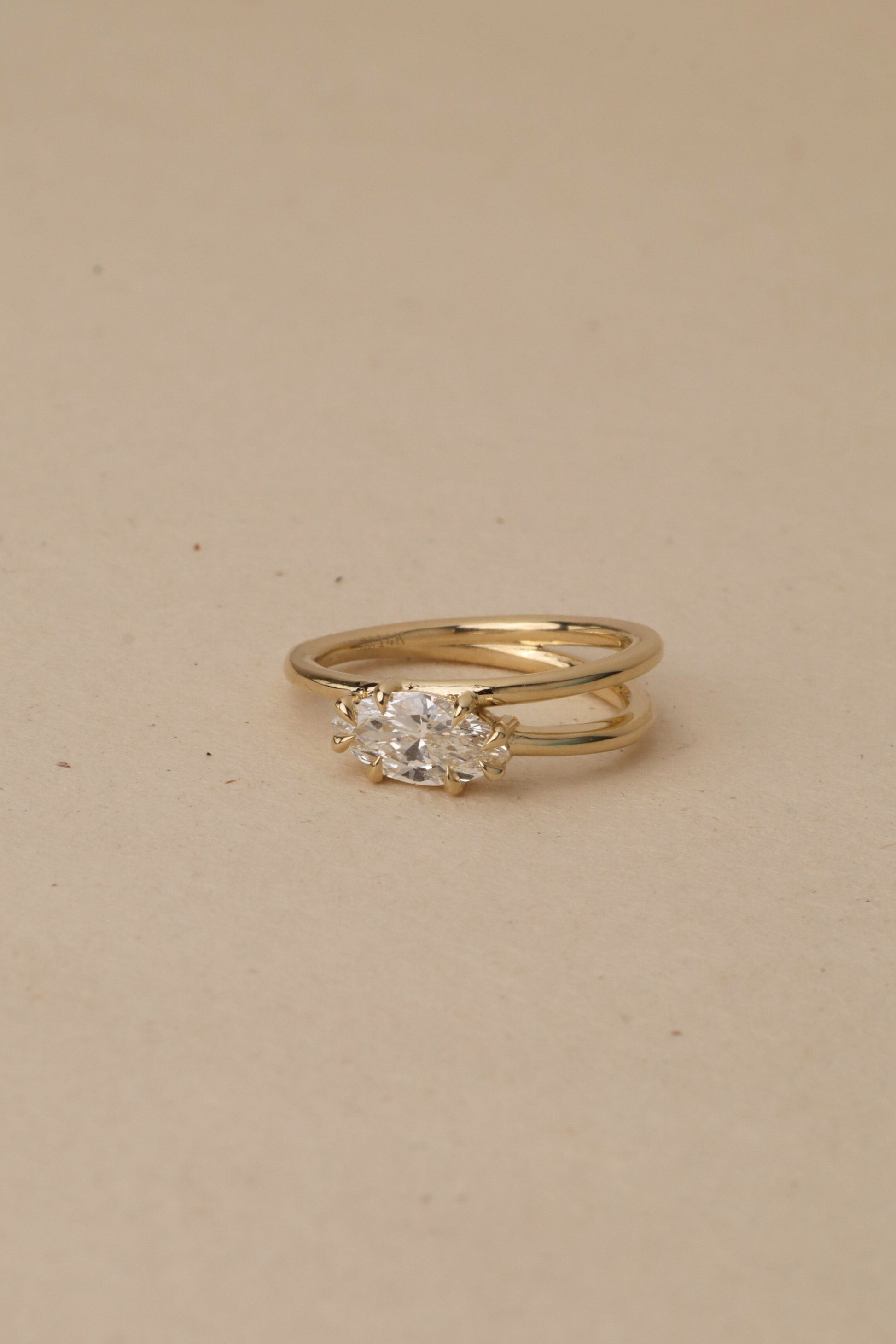 2 CT Round Three Stones Lab Grown Diamond Engagement Ring