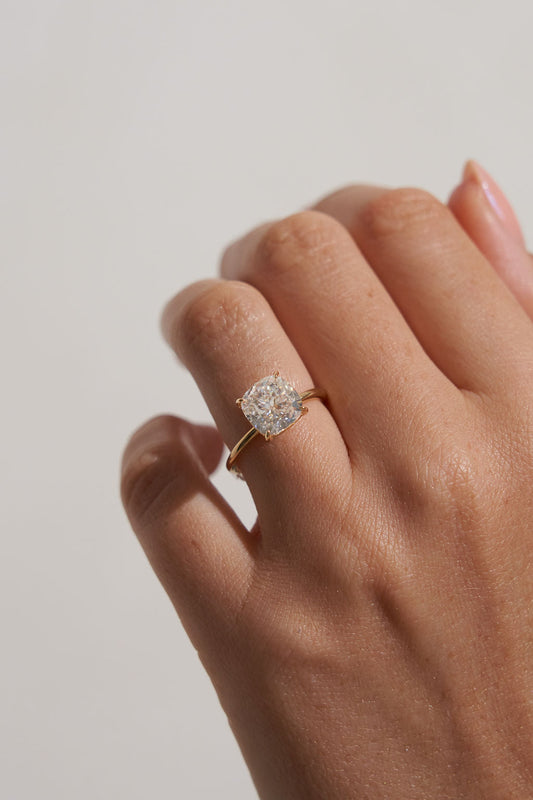 2 CT Round Three Stones Lab Grown Diamond Engagement Ring