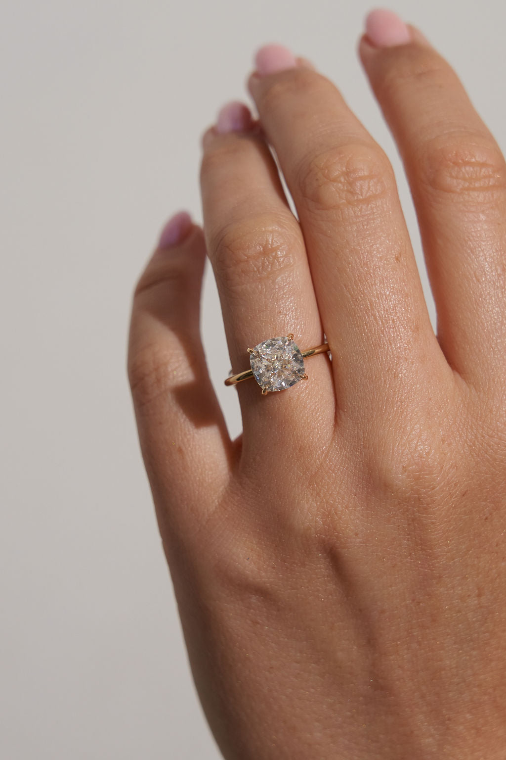 2 CT Round Three Stones Lab Grown Diamond Engagement Ring