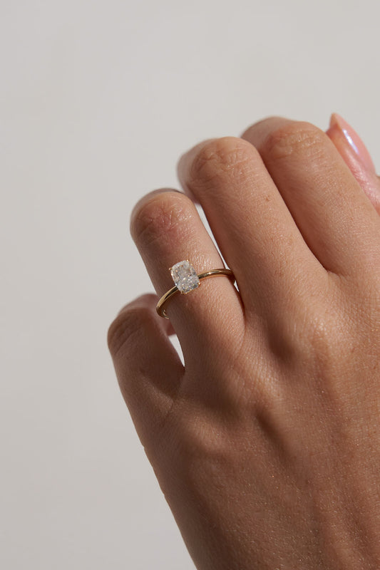 2 CT Round Three Stones Lab Grown Diamond Engagement Ring