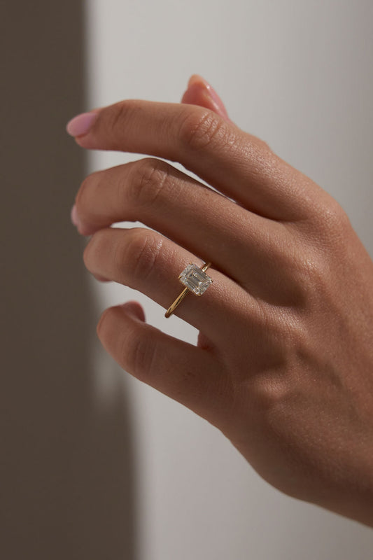 2 CT Round Three Stones Lab Grown Diamond Engagement Ring