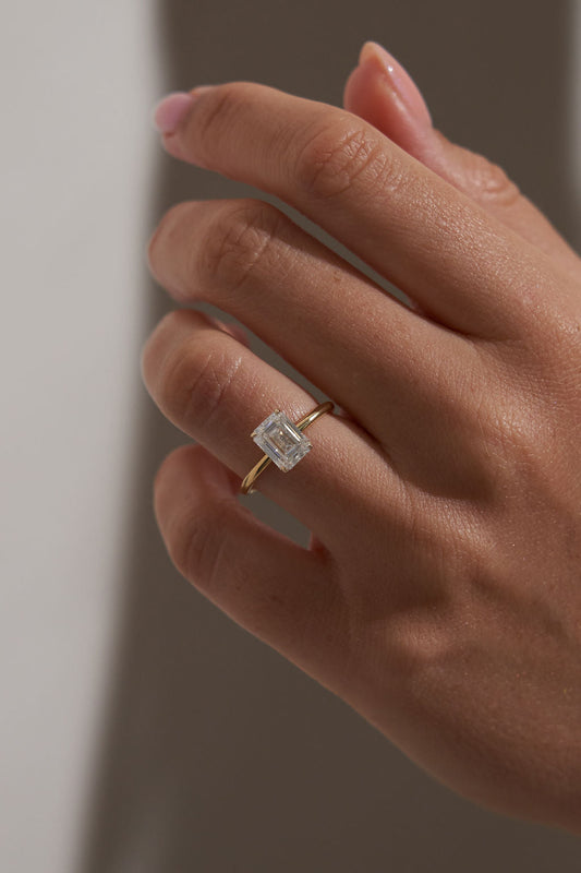 2 CT Round Three Stones Lab Grown Diamond Engagement Ring