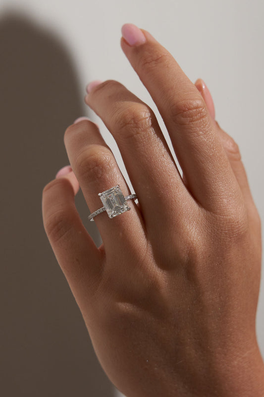 2 CT Round Three Stones Lab Grown Diamond Engagement Ring