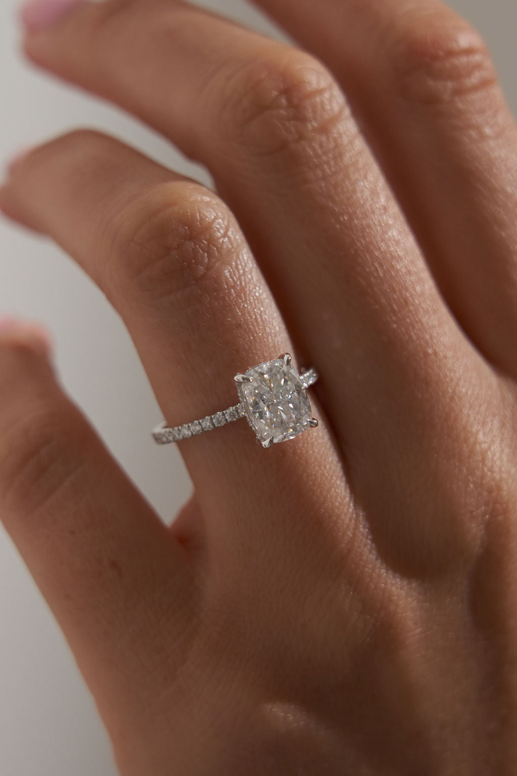 2 CT Round Three Stones Lab Grown Diamond Engagement Ring