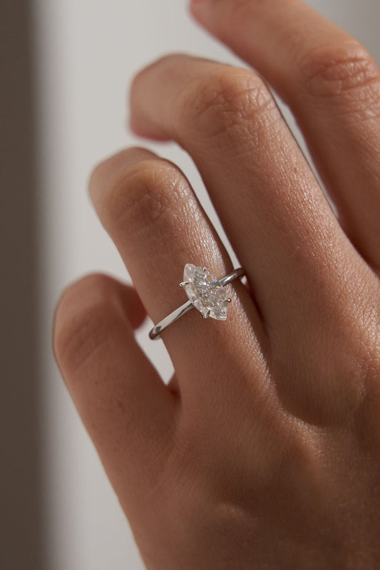 2 CT Round Three Stones Lab Grown Diamond Engagement Ring