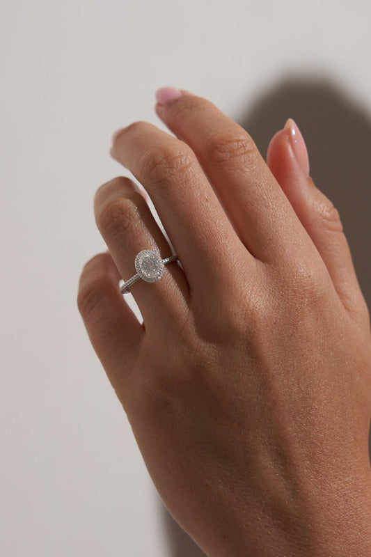 2 CT Round Three Stones Lab Grown Diamond Engagement Ring