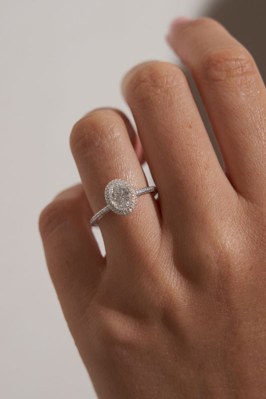 2 CT Round Three Stones Lab Grown Diamond Engagement Ring