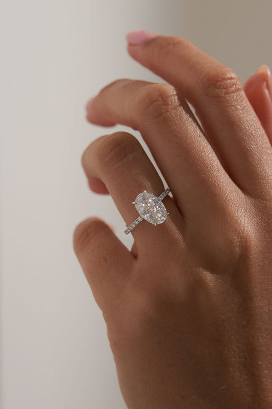 2 CT Round Three Stones Lab Grown Diamond Engagement Ring