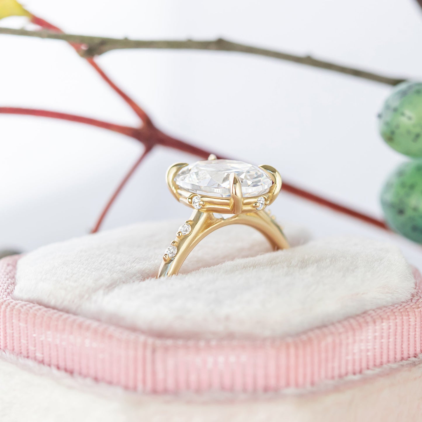 2 CT Round Three Stones Lab Grown Diamond Engagement Ring