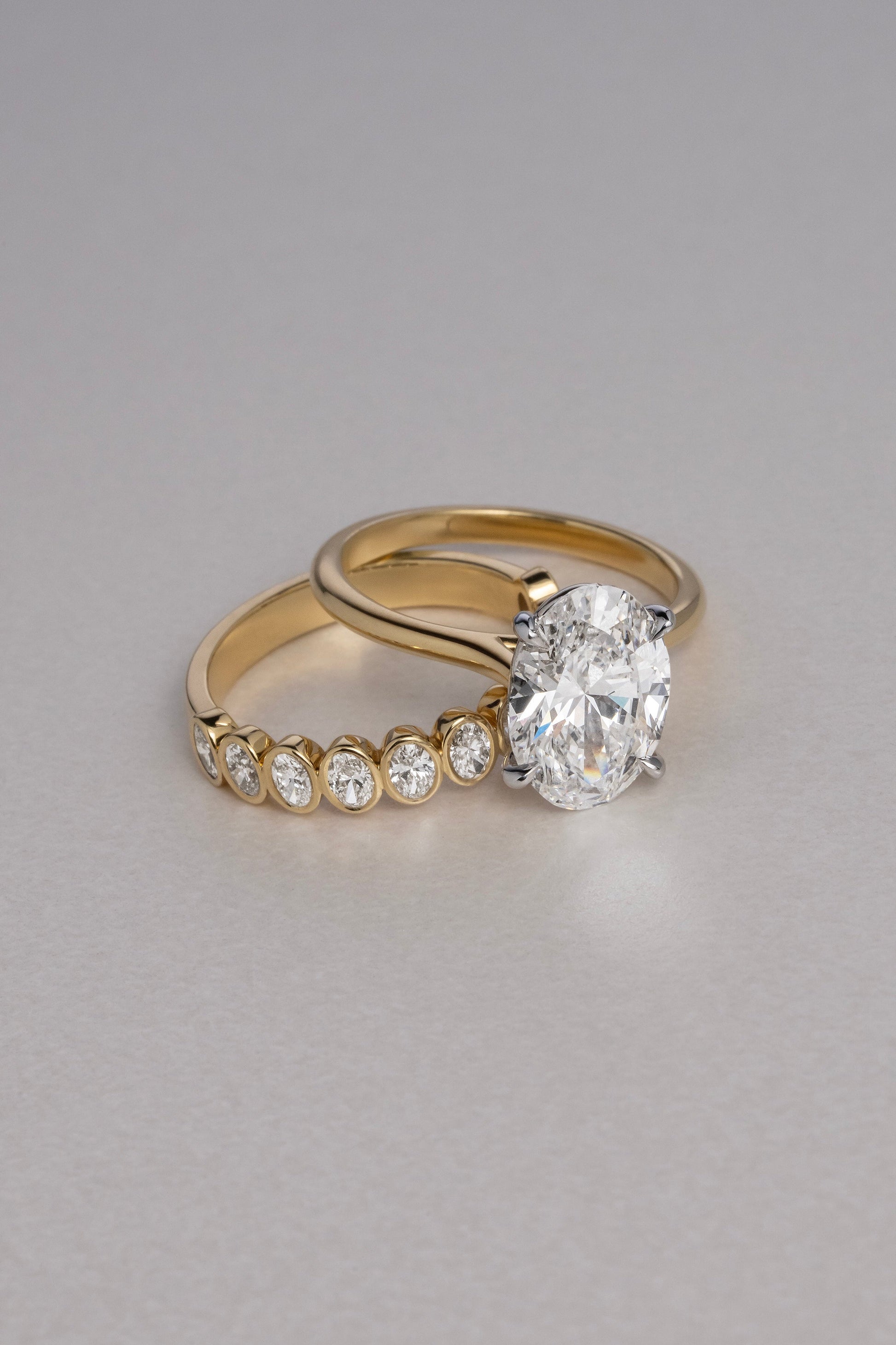 2 CT Round Three Stones Lab Grown Diamond Engagement Ring