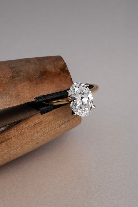 2 CT Round Three Stones Lab Grown Diamond Engagement Ring