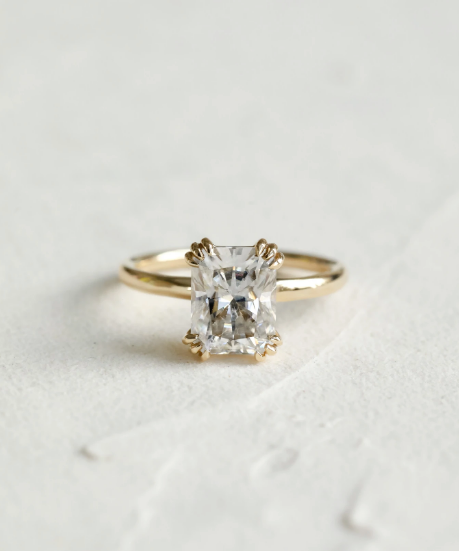 2 CT Round Three Stones Lab Grown Diamond Engagement Ring