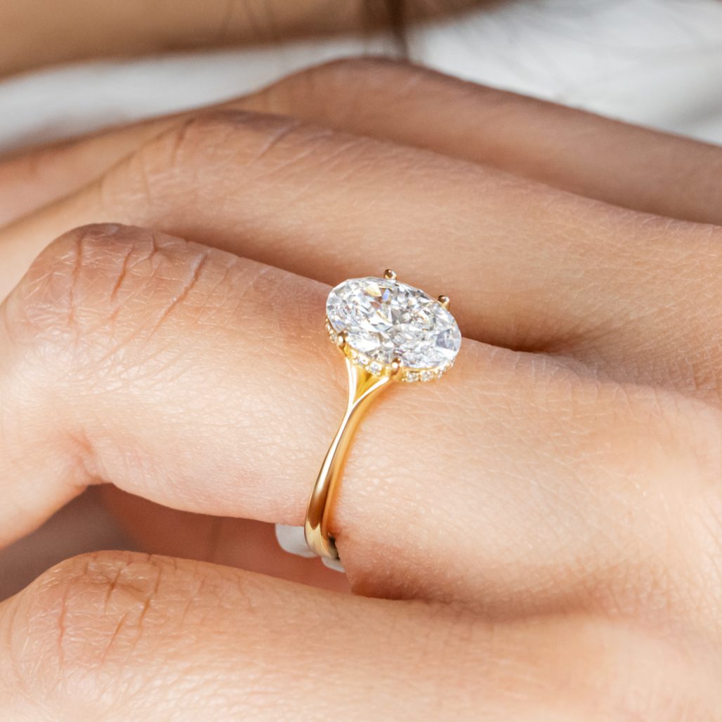 2 CT Round Three Stones Lab Grown Diamond Engagement Ring
