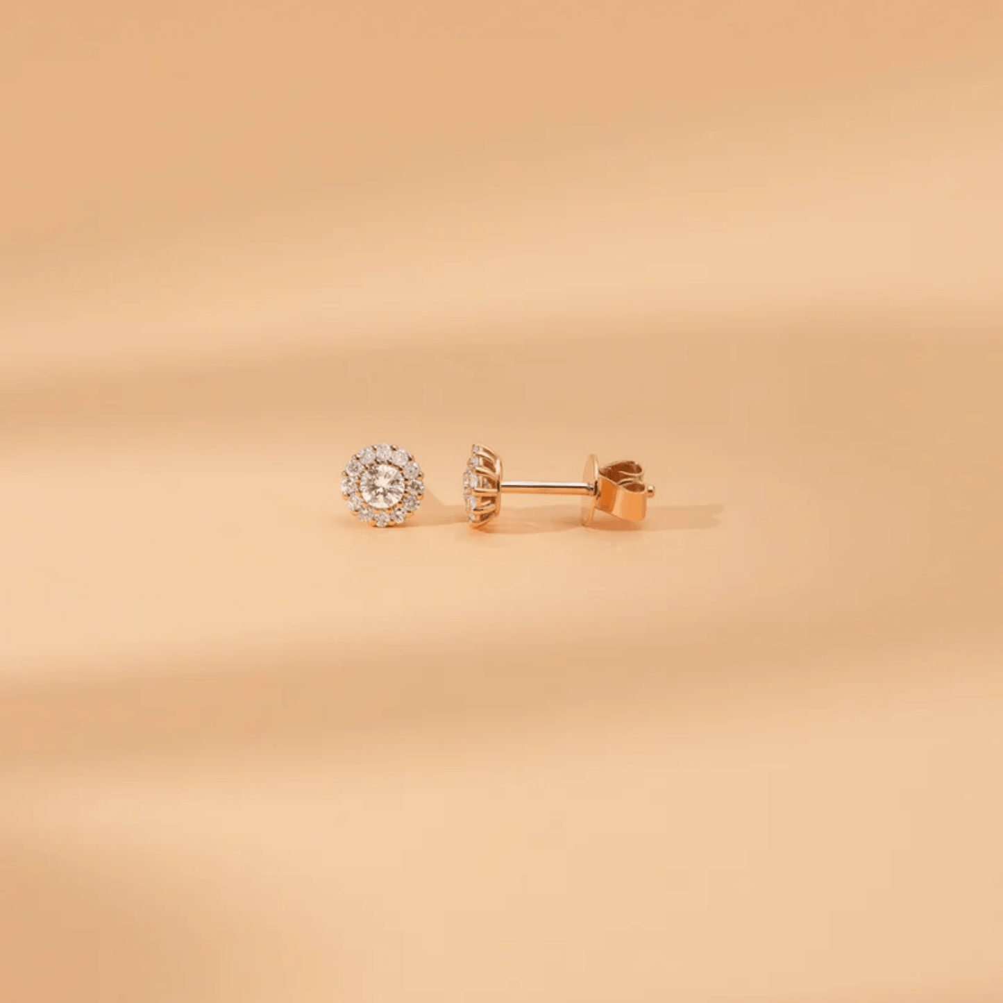 1.0 CT Round Bezel Solitaire Lab Grown Diamond Earrings