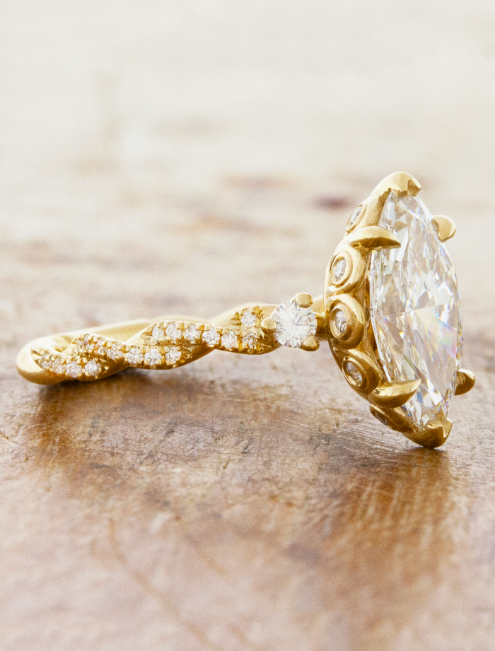 2 CT Round Three Stones Lab Grown Diamond Engagement Ring