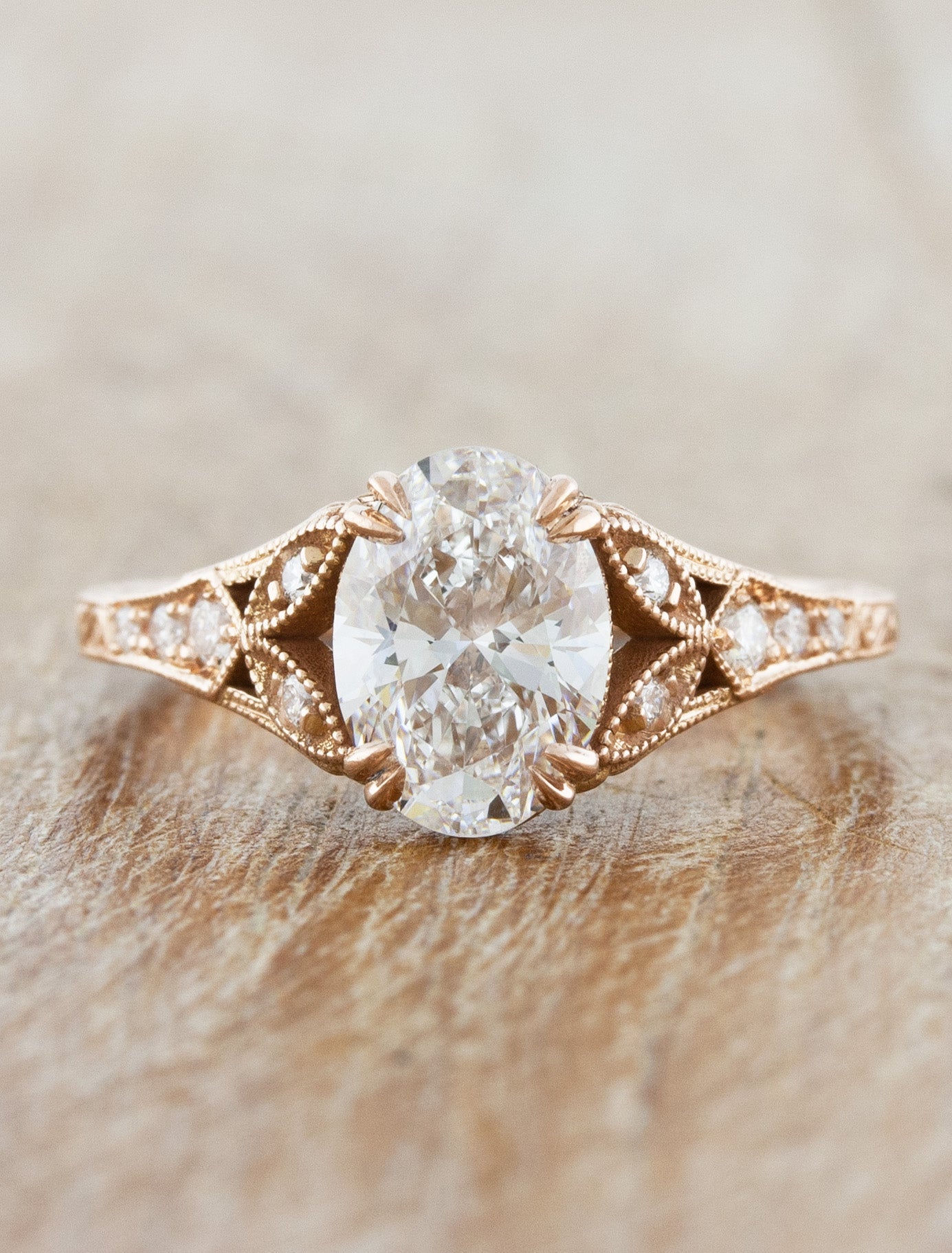 2 CT Round Three Stones Lab Grown Diamond Engagement Ring