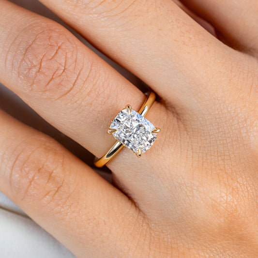 2 CT Round Three Stones Lab Grown Diamond Engagement Ring