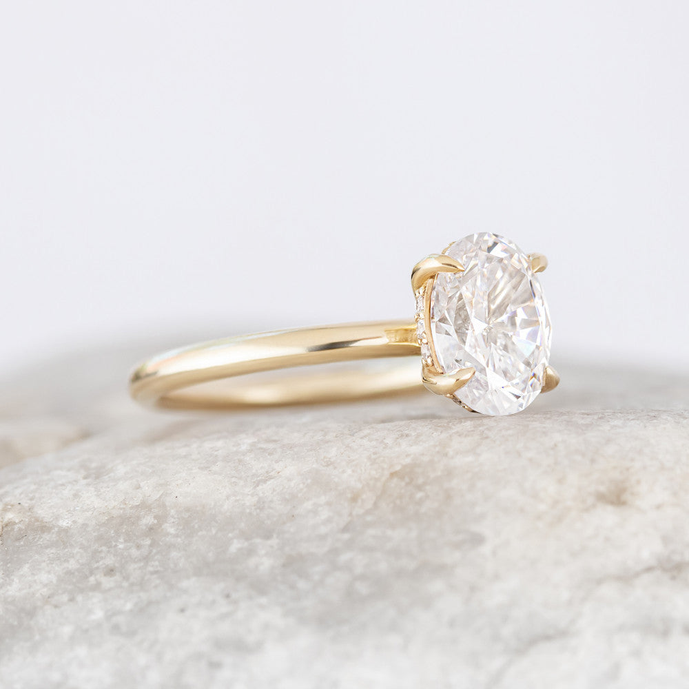 2 CT Round Three Stones Lab Grown Diamond Engagement Ring