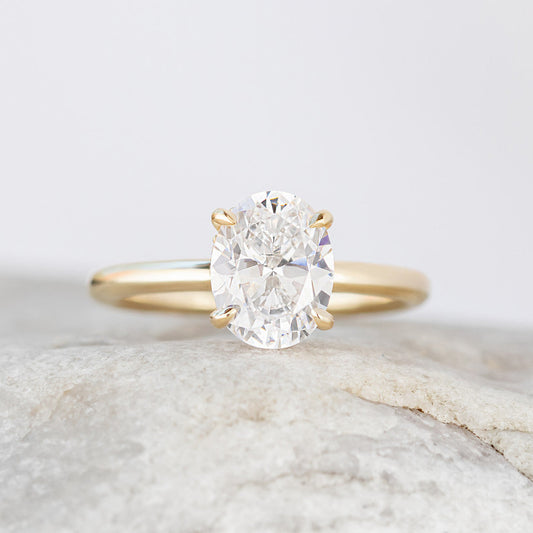 2 CT Round Three Stones Lab Grown Diamond Engagement Ring