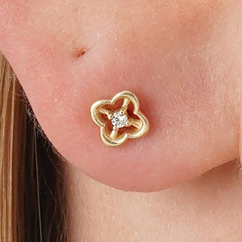 1.0 CT Round Bezel Solitaire Lab Grown Diamond Earrings