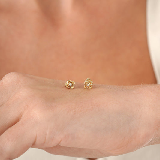 1.0 CT Round Bezel Solitaire Lab Grown Diamond Earrings