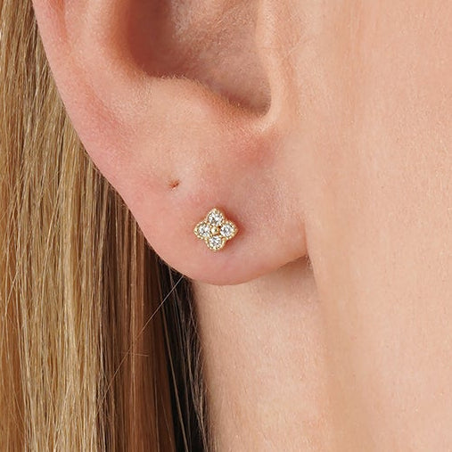 1.0 CT Round Bezel Solitaire Lab Grown Diamond Earrings