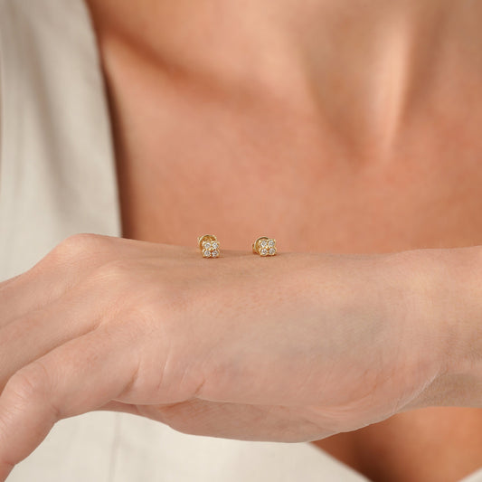 1.0 CT Round Bezel Solitaire Lab Grown Diamond Earrings