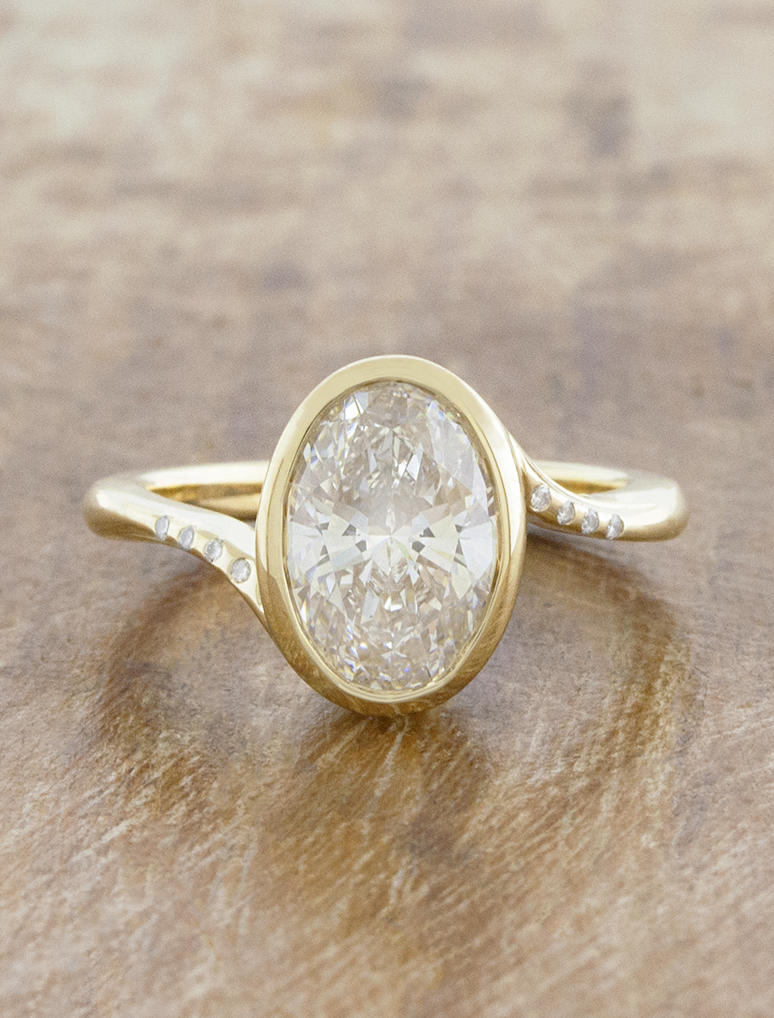 2 CT Round Three Stones Lab Grown Diamond Engagement Ring