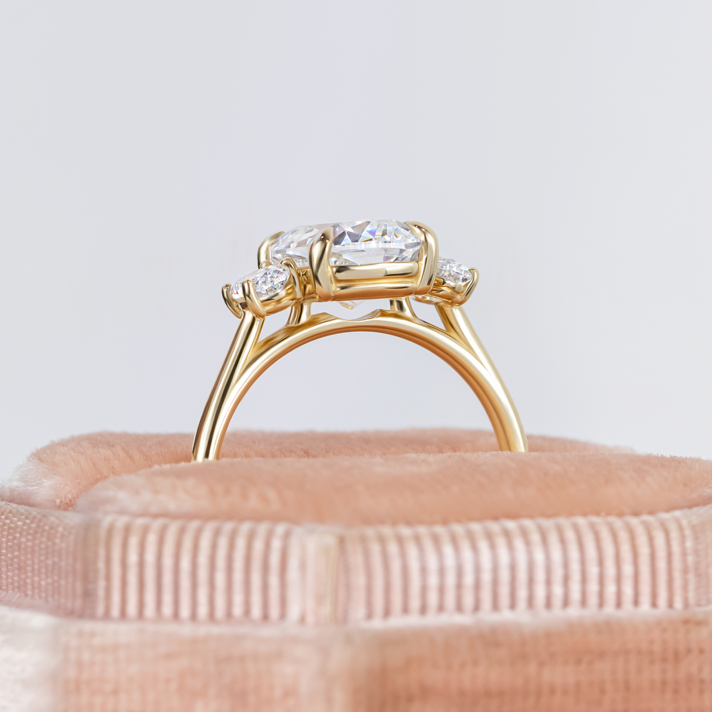 2 CT Round Three Stones Lab Grown Diamond Engagement Ring