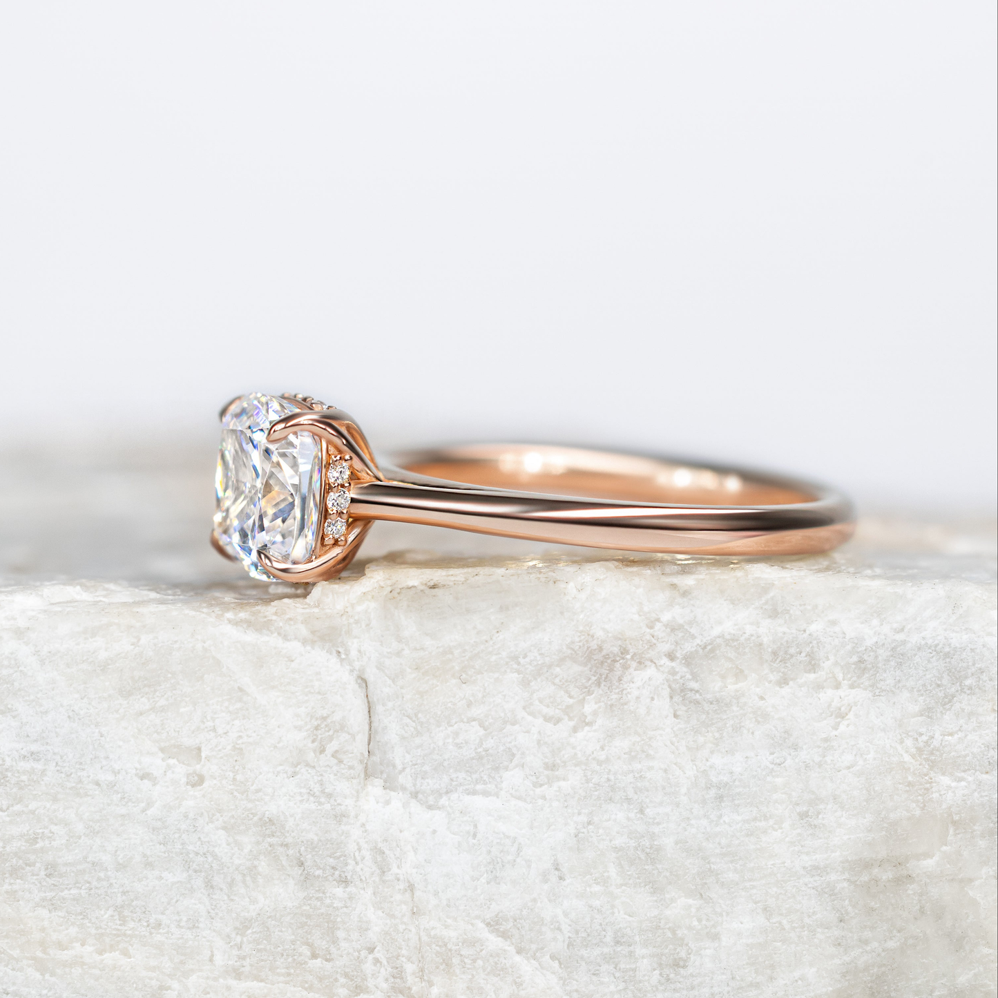 2 CT Round Three Stones Lab Grown Diamond Engagement Ring
