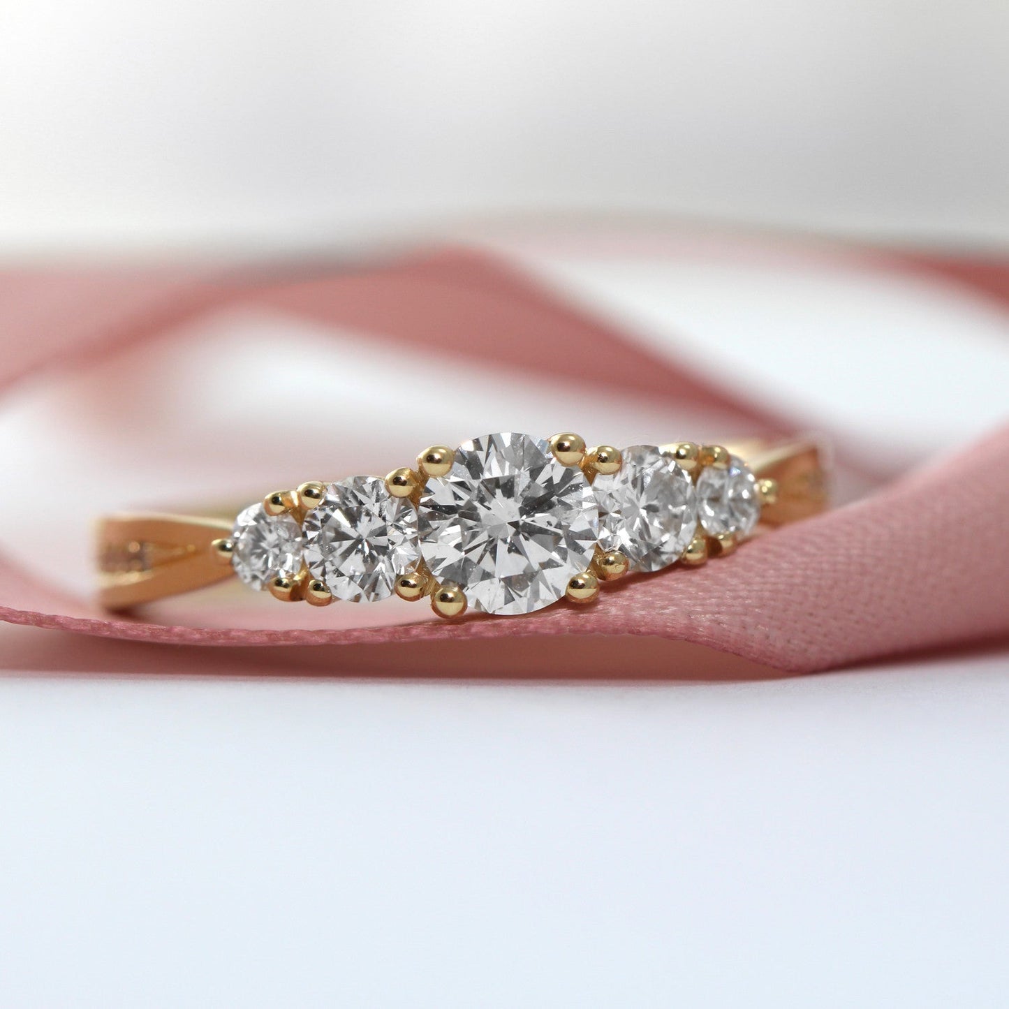 2 CT Round Three Stones Lab Grown Diamond Engagement Ring