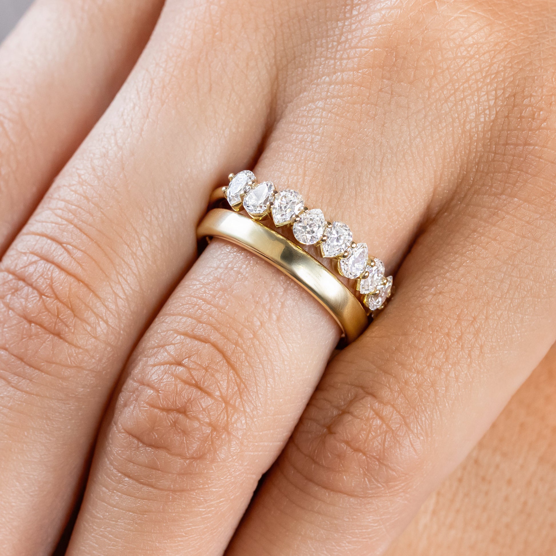 0.37 CT Round Full Eternity Lab Grown Diamond Wedding Band