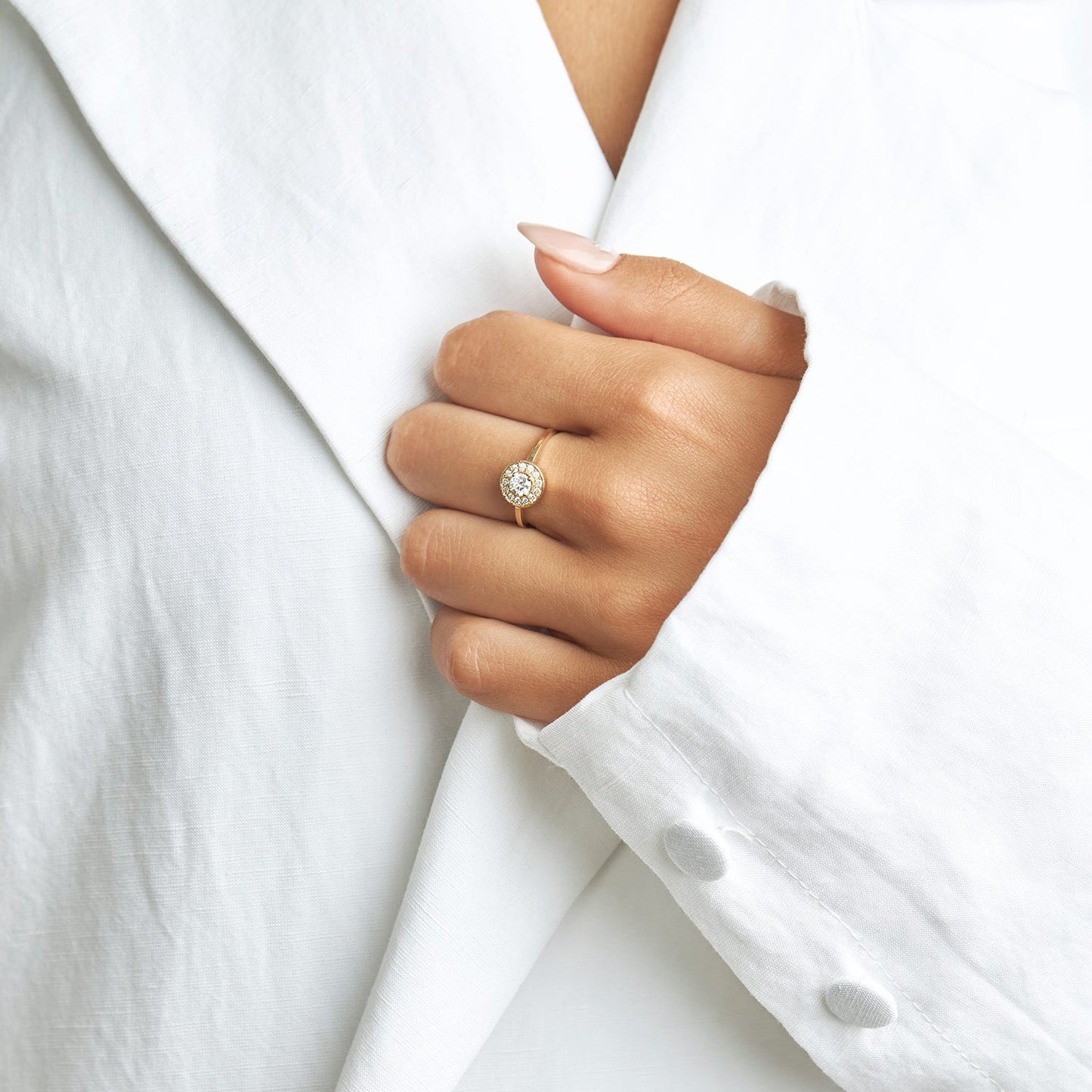 2 CT Round Three Stones Lab Grown Diamond Engagement Ring