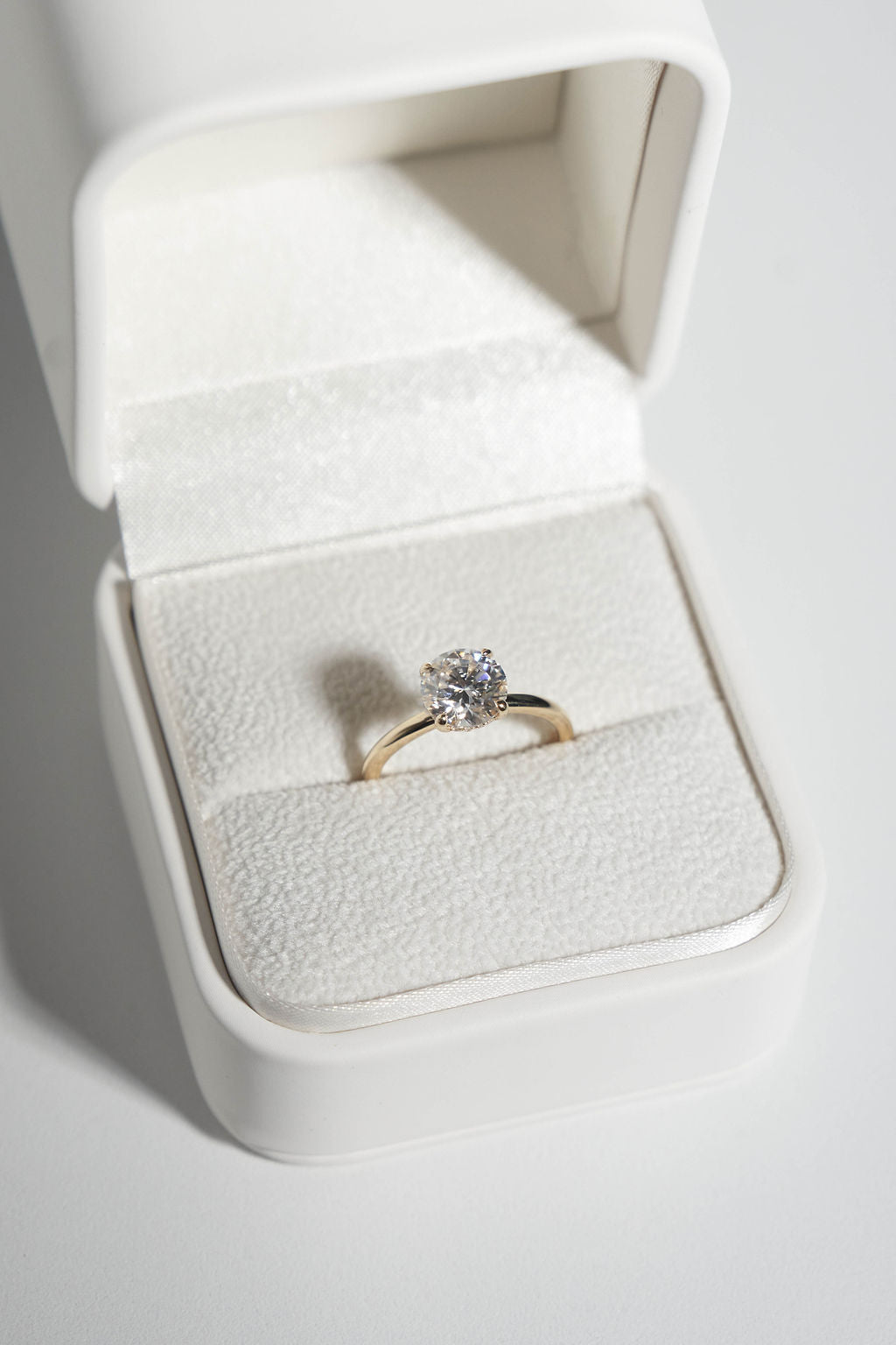 2 CT Round Three Stones Lab Grown Diamond Engagement Ring