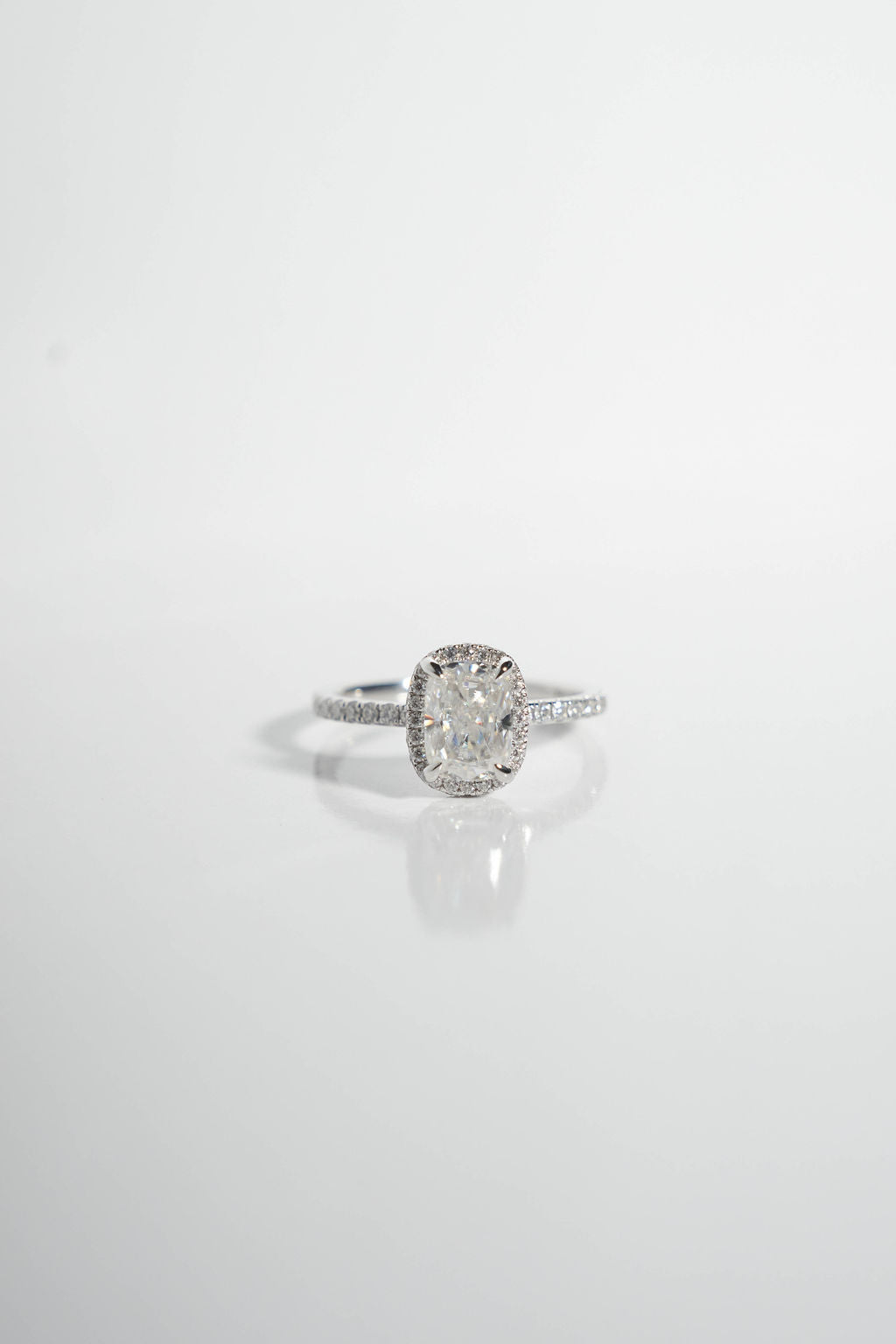2 CT Round Three Stones Lab Grown Diamond Engagement Ring
