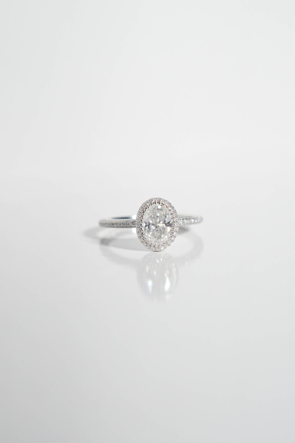 2 CT Round Three Stones Lab Grown Diamond Engagement Ring