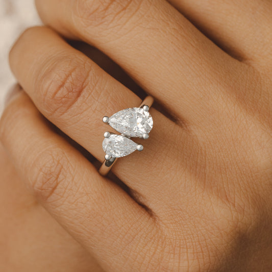 2 CT Round Three Stones Lab Grown Diamond Engagement Ring
